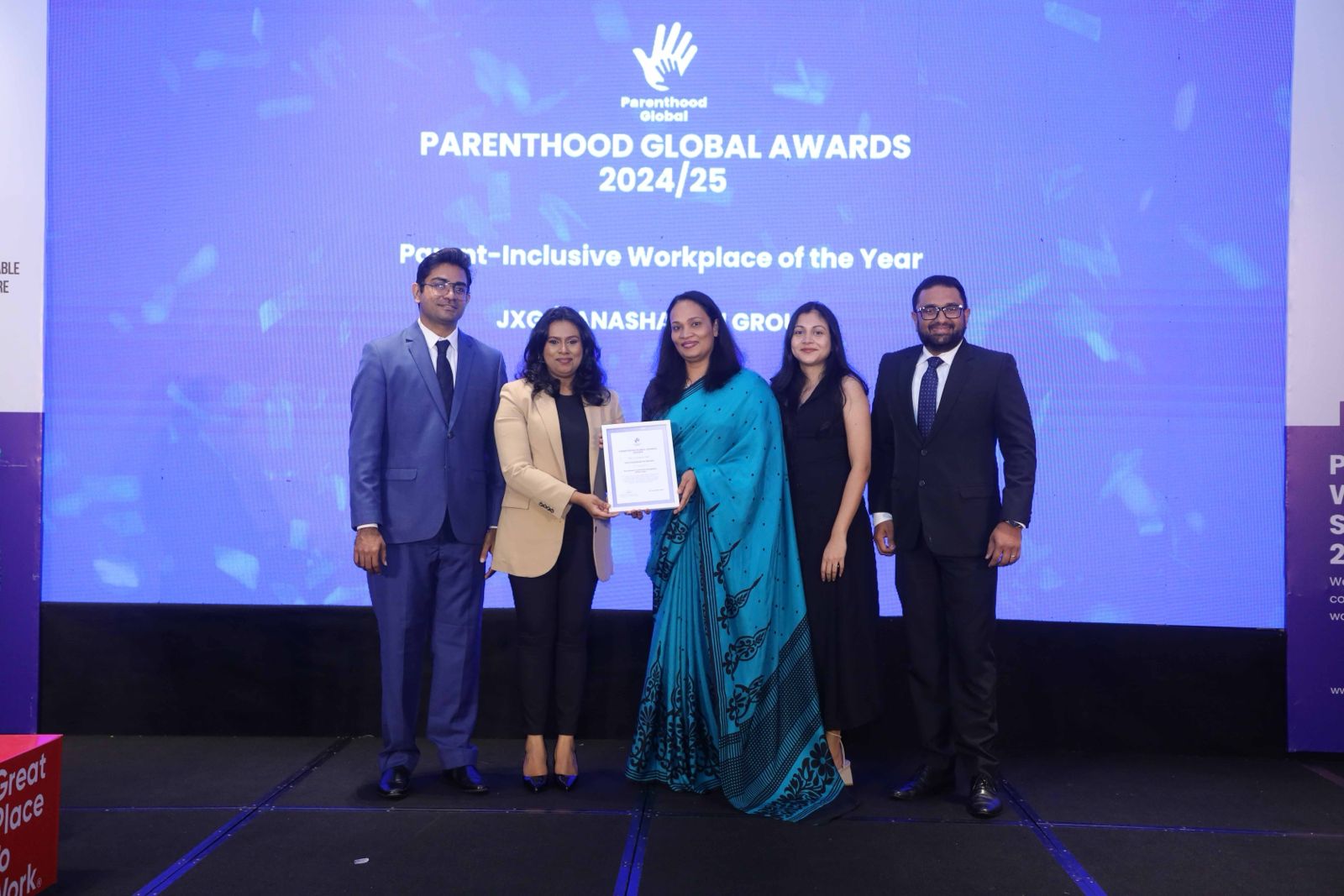 JXG awarded top honour for Parent-Inclusive Workplace practices 2024/2025